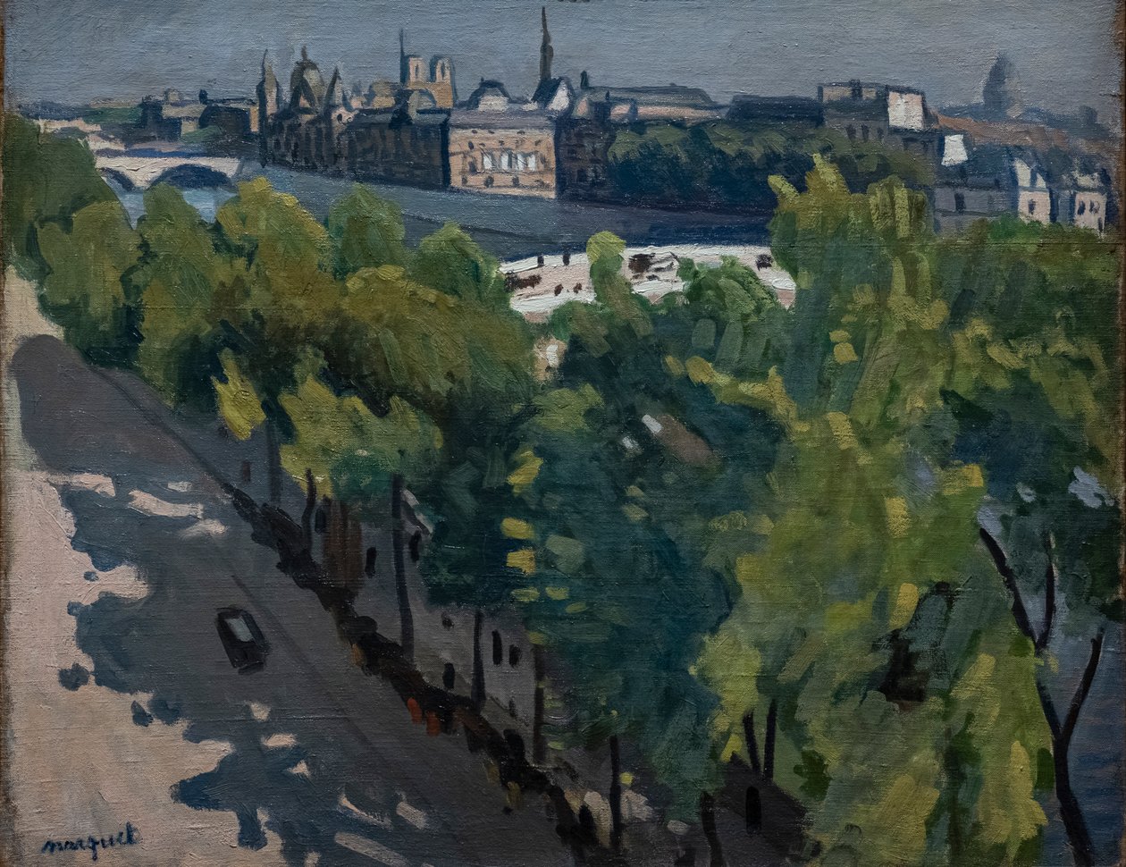 Quai du Louvre, ser mot Pont Neuf av Albert Marquet