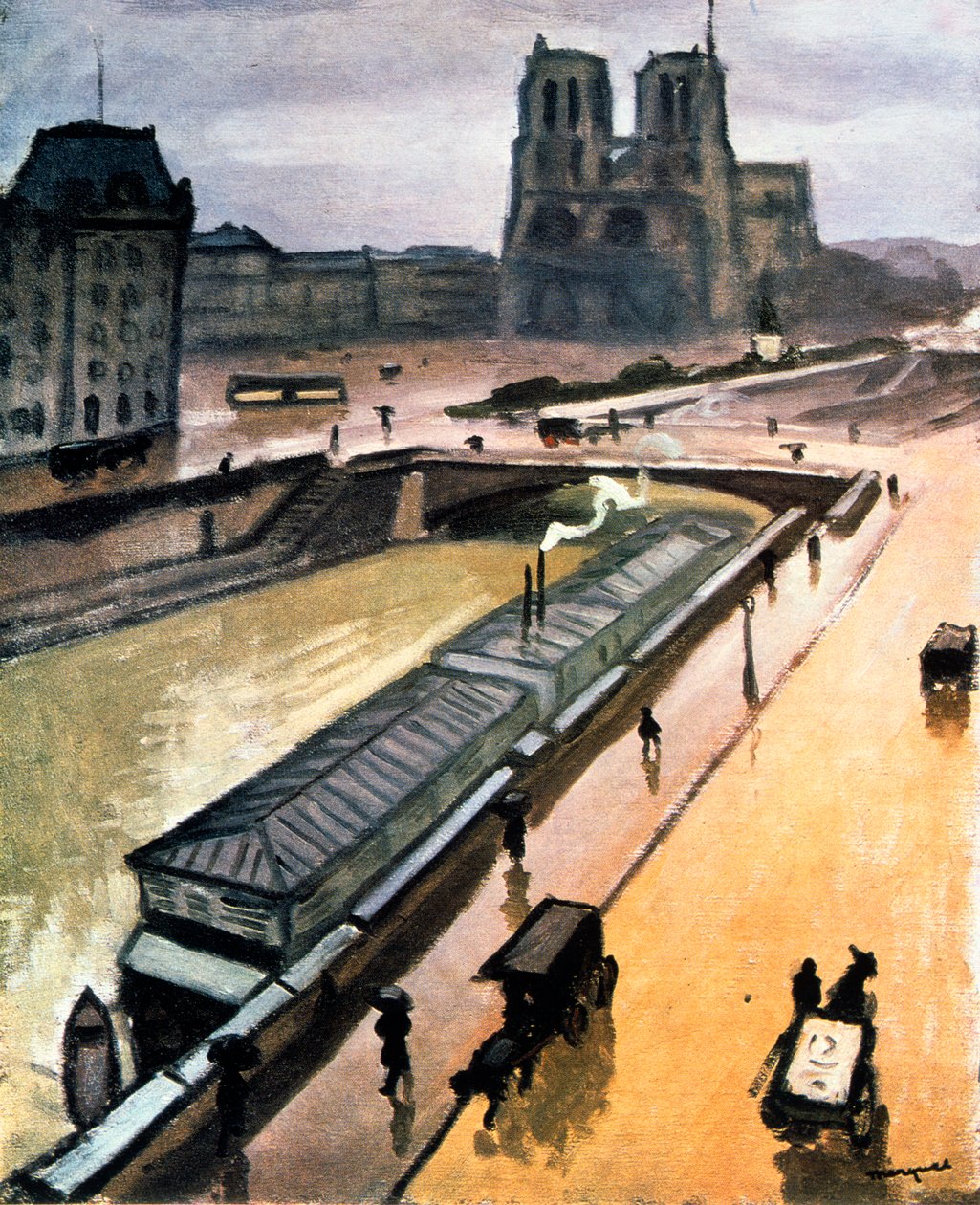 Regnfull dag. Vår Frue av Paris, 1910 av Albert Marquet