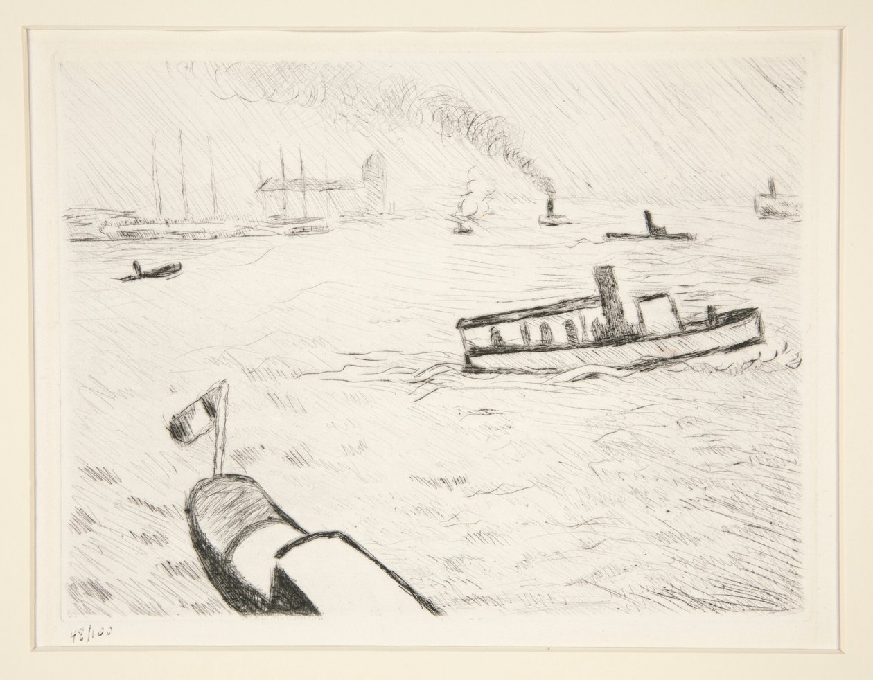 Taubåt i Hamburg av Albert Marquet