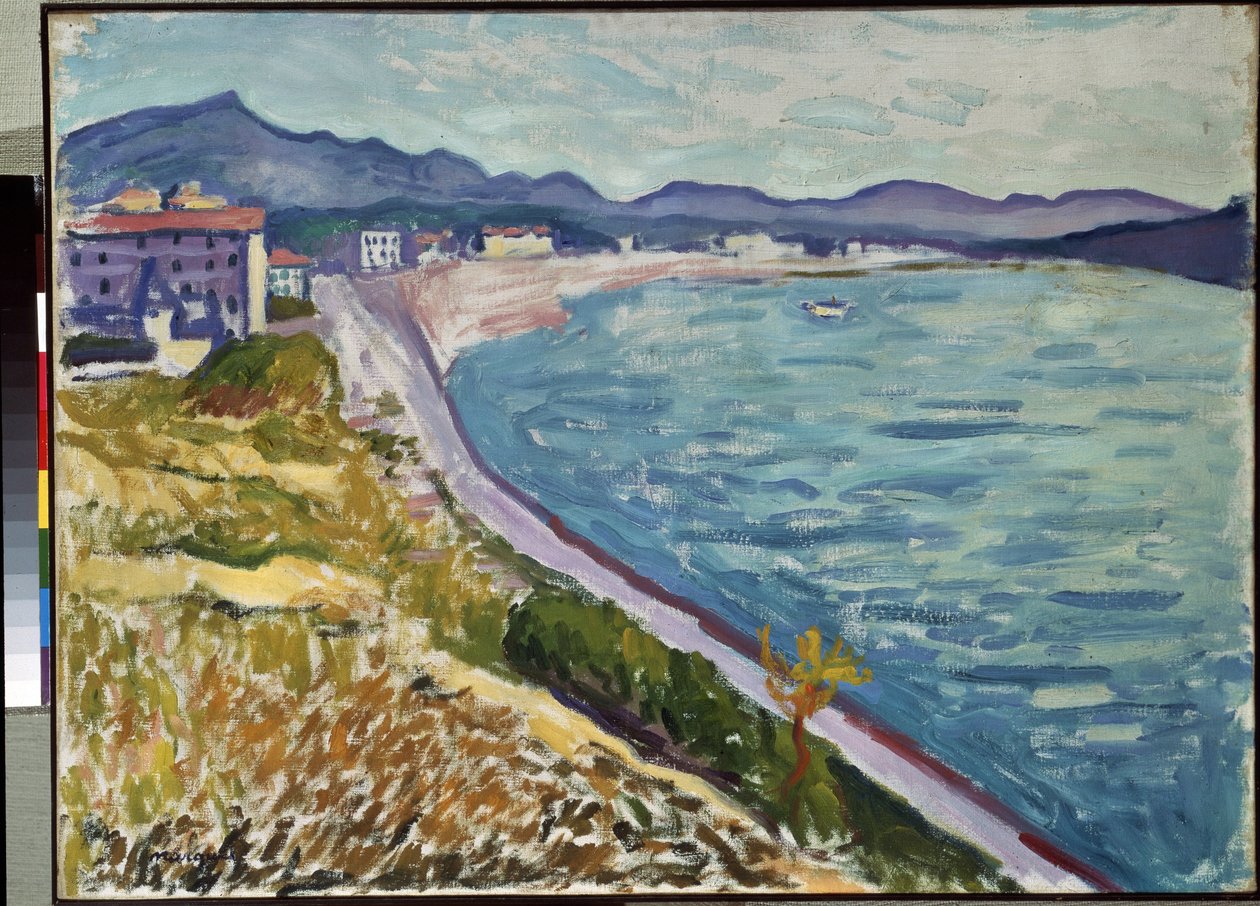 ""Saint Jean de Luz"" Utsikt over den baskiske kysten ved Saint-Jean-de-Luz (Pyrenees Atlantiques). Maleri av Pierre-Albert (Albert) Marquet (1875-1947) 1907 Olje på lerret. Eremitasjemuseet, St. Petersburg (Sankt-Petersburg) av Albert Marquet