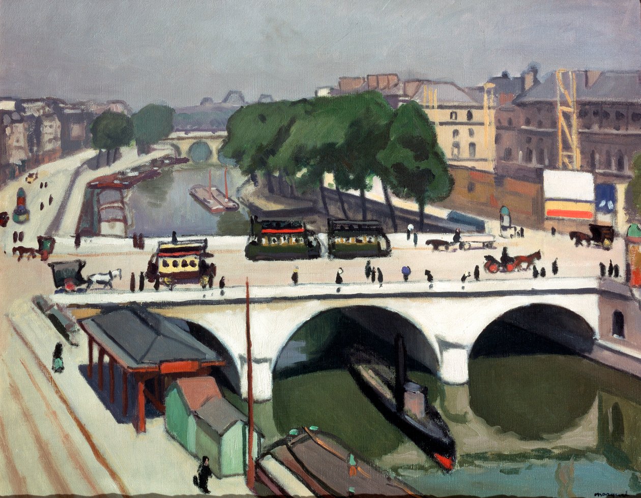 Saint-Michel Bridge i Paris. Quai des Grands Augustins, 1908. av Albert Marquet