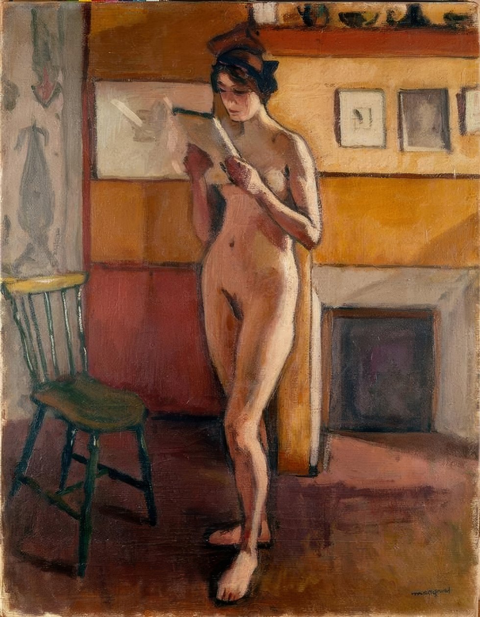 Stående kvinnelig naken av Albert Marquet