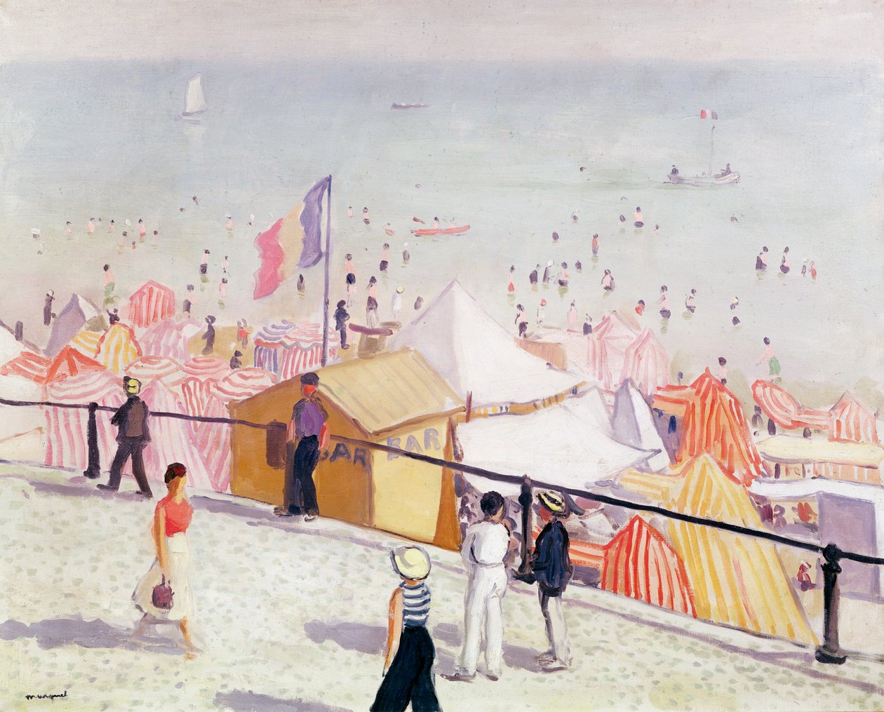 Sommer, stranden ved Sables d