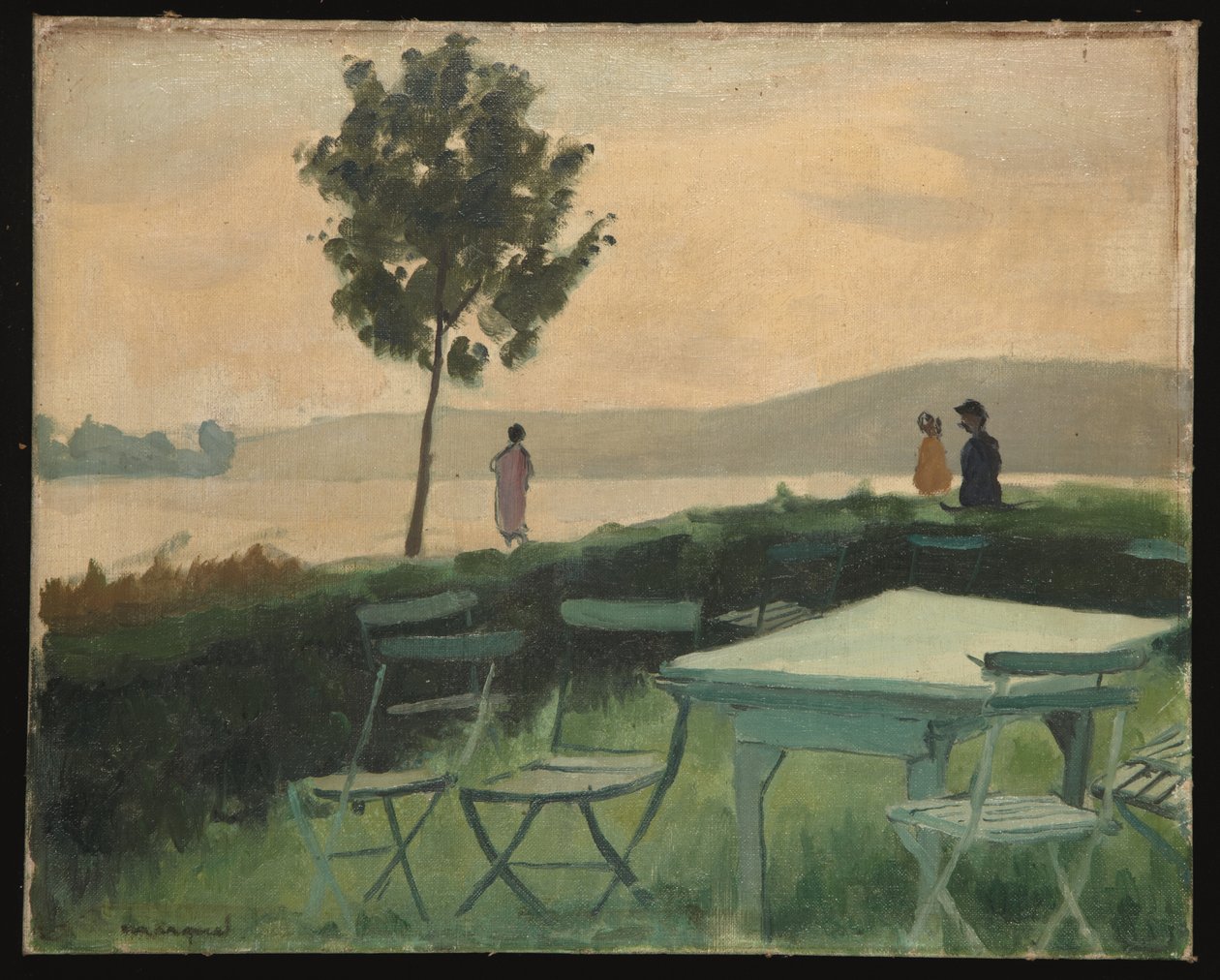 Terrasse i gamle havnen av Albert Marquet