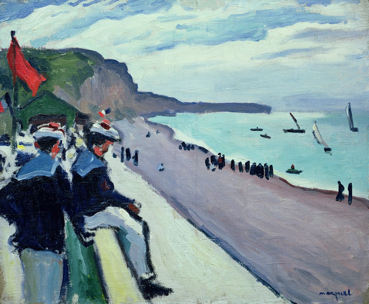 Stranden ved Fecamp av Albert Marquet