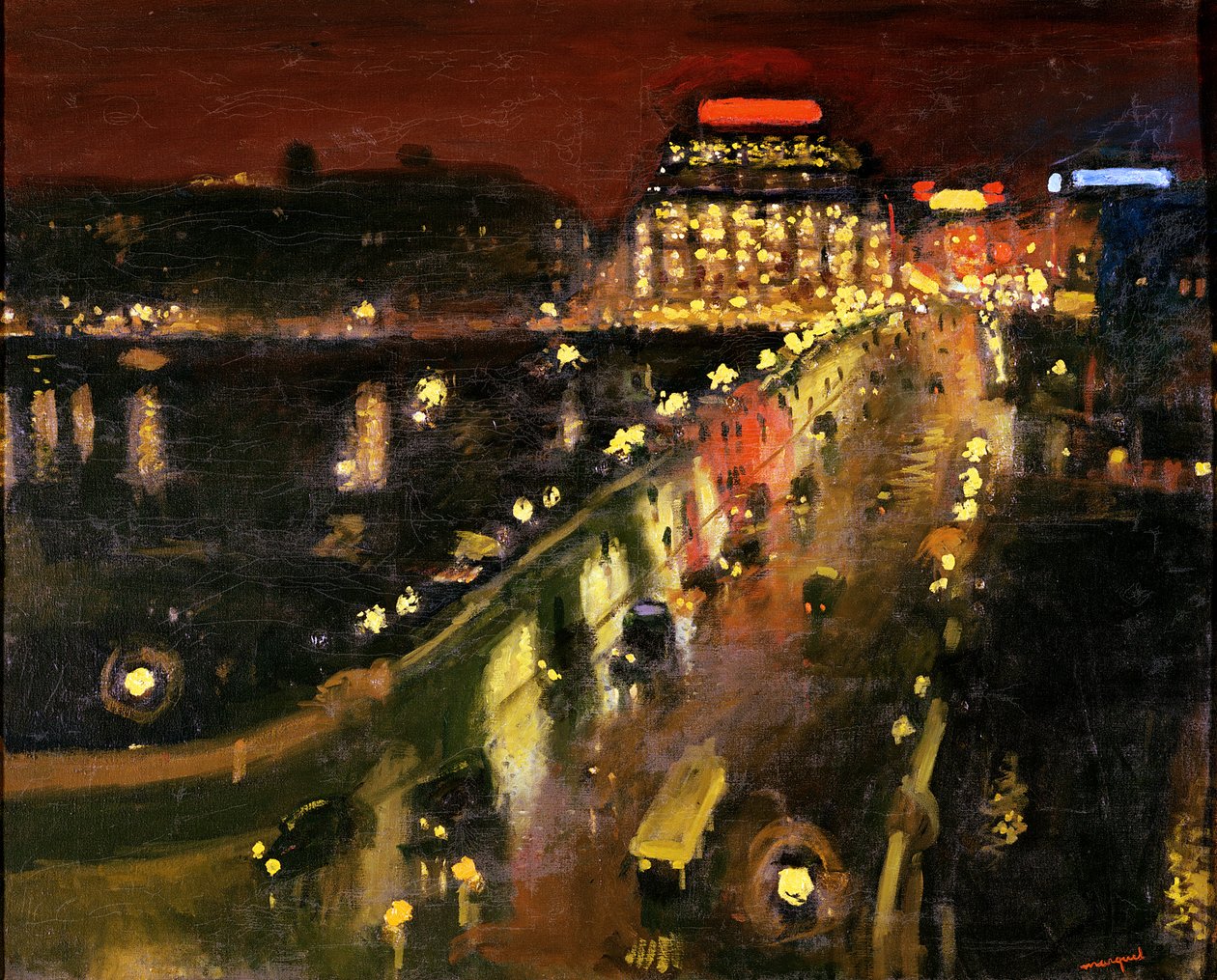 Pont Neuf om natten av Albert Marquet