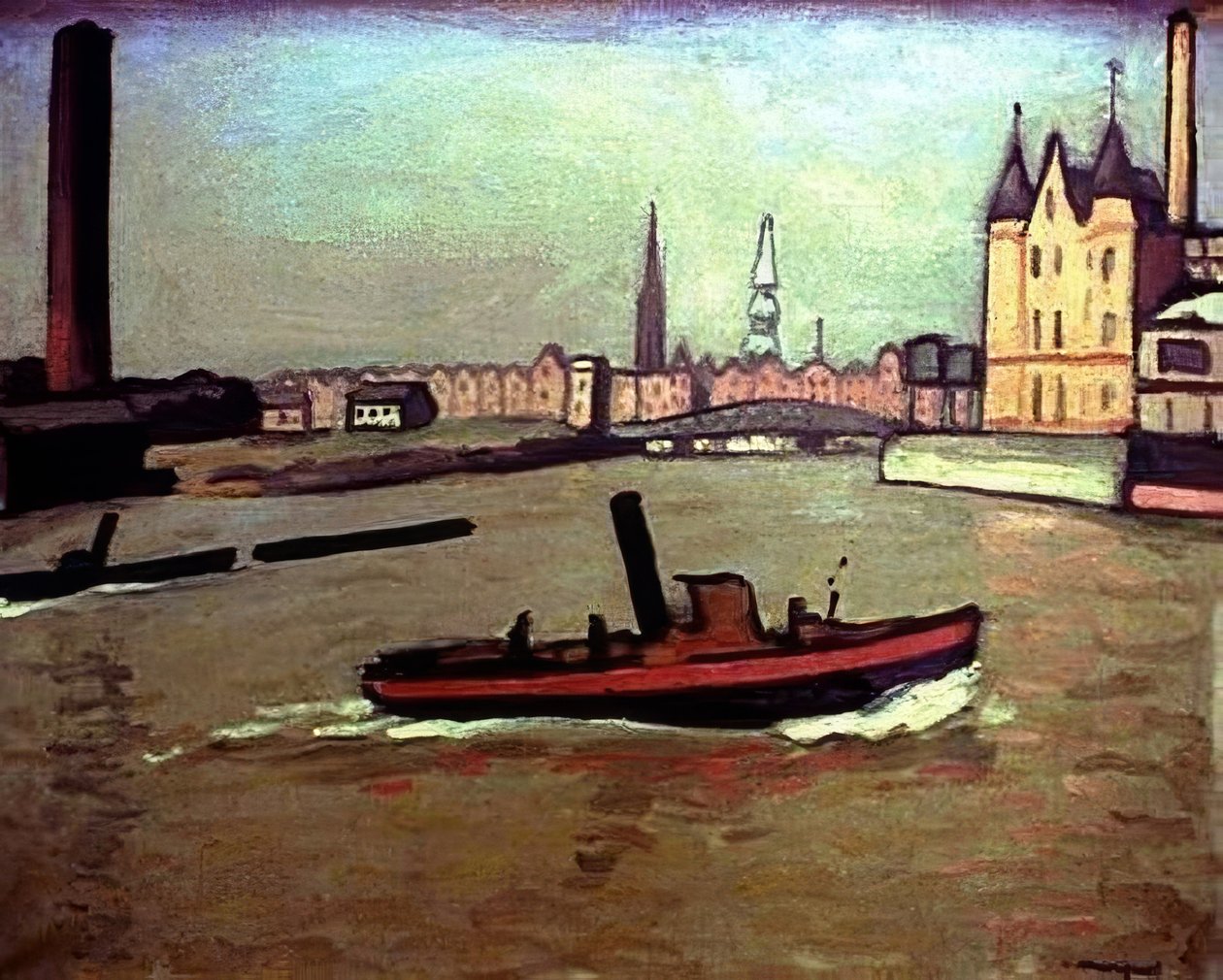 Hamburg havn – 1908 – 68 × 81 cm – olje på lerret av Albert Marquet