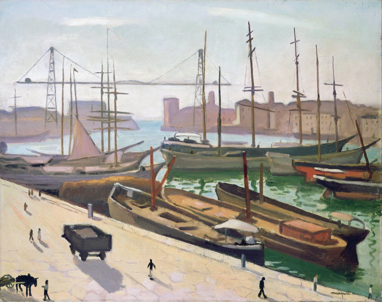 Havnen i Marseille av Albert Marquet