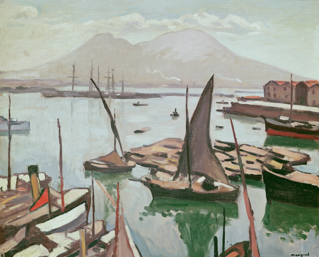 Havnen i Napoli av Albert Marquet