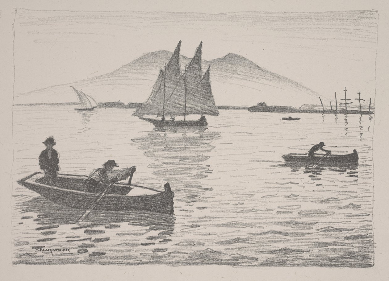 Havnen i Napoli av Albert Marquet