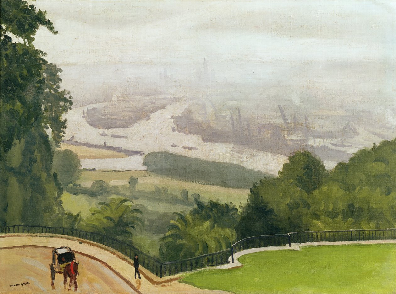 Port of Rouen (olje på lerret) av Albert Marquet
