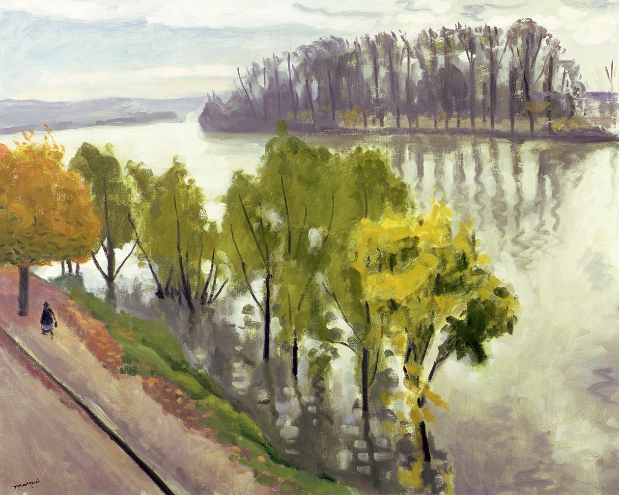 Seinen ved La Frette om høsten, ca. 1939-40 (olje på lerret) av Albert Marquet
