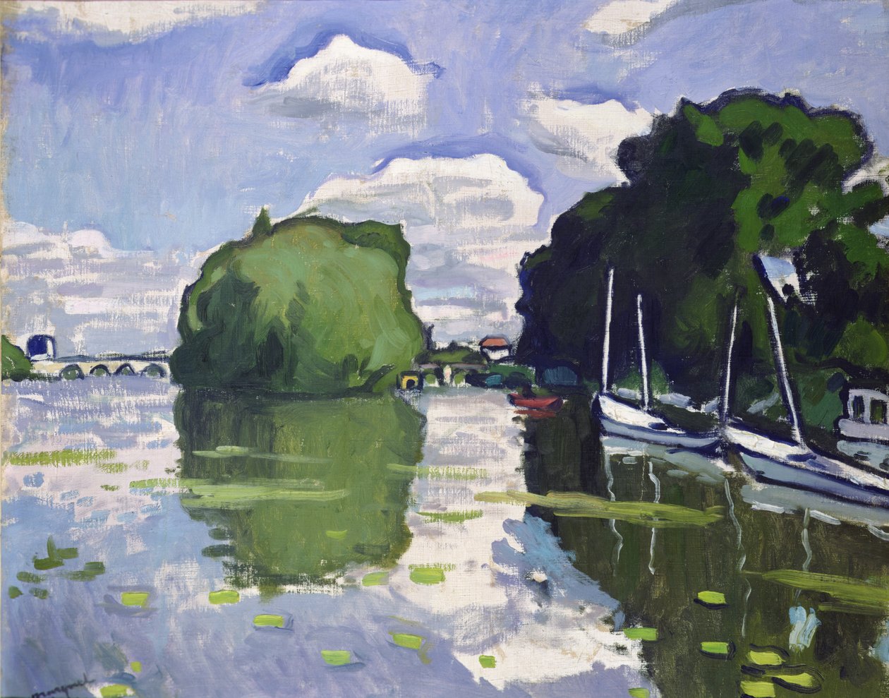 Seinen ved Poissy av Albert Marquet