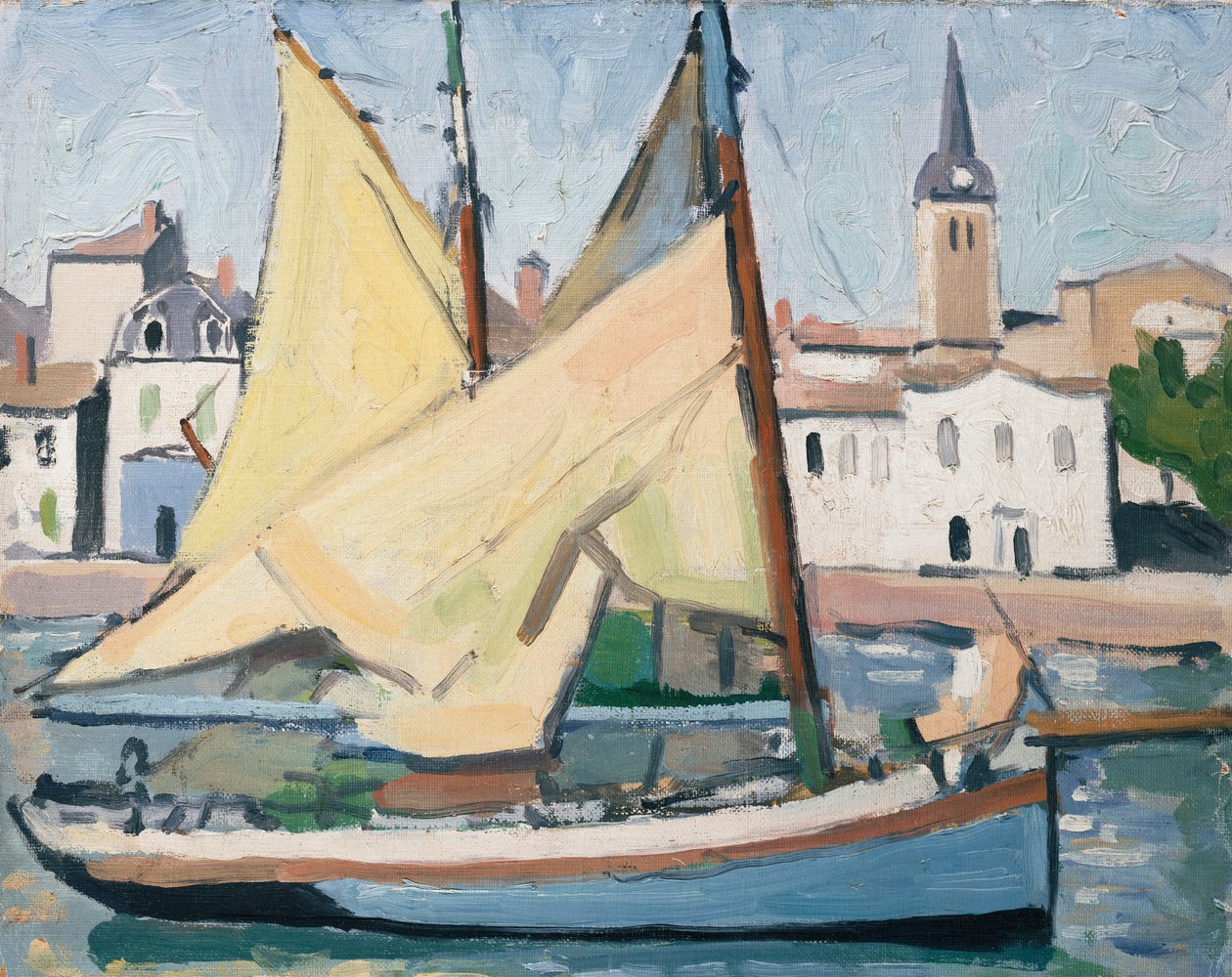 Yachten og kirken, La Chaume av Albert Marquet