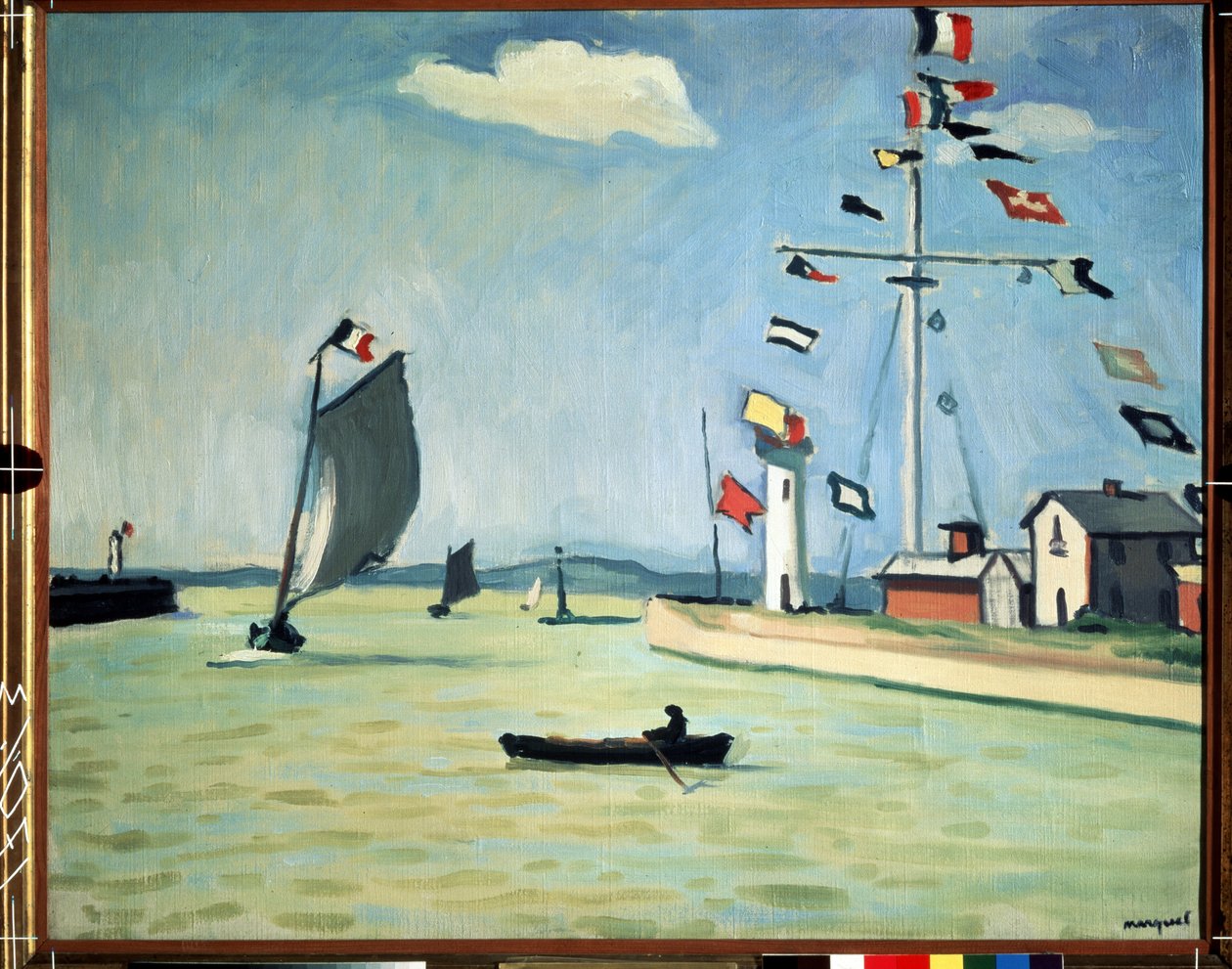Havnen i Honfleur i Normandie av Albert Marquet