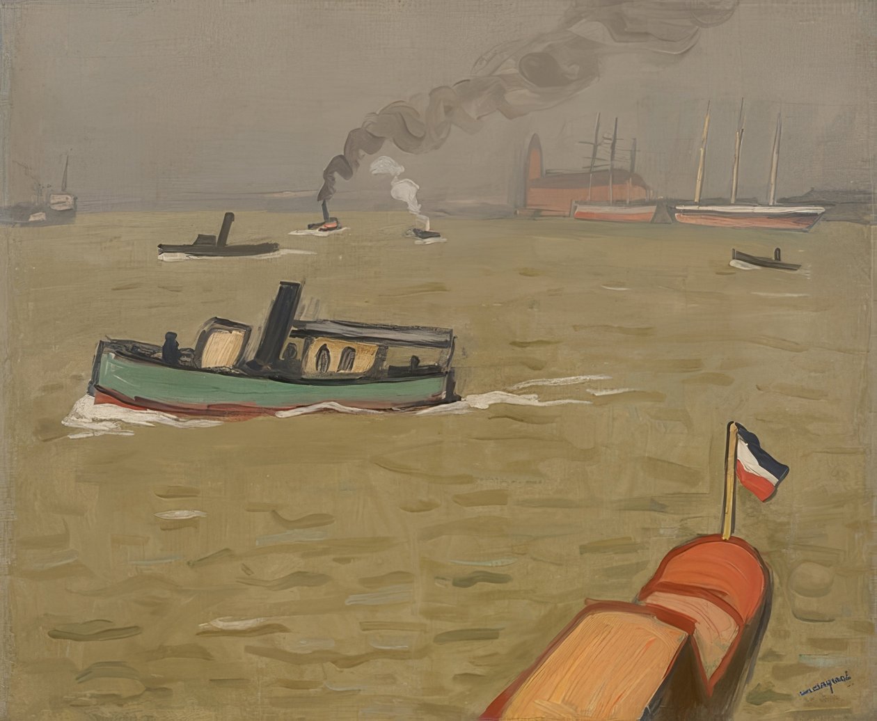 Vedette, Hamburg. 1909 av Albert Marquet