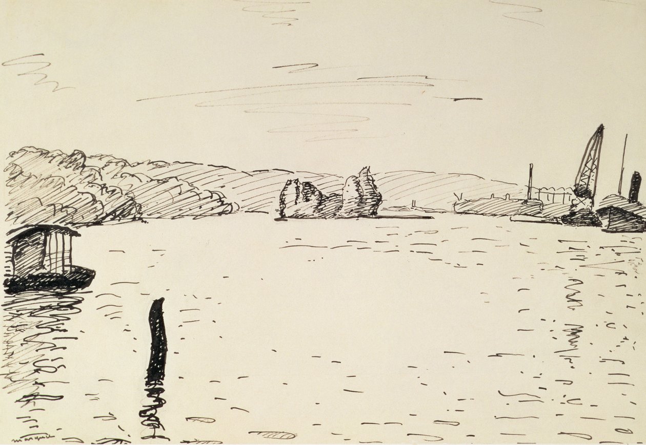 Utsikt i området rundt Rouen av Albert Marquet