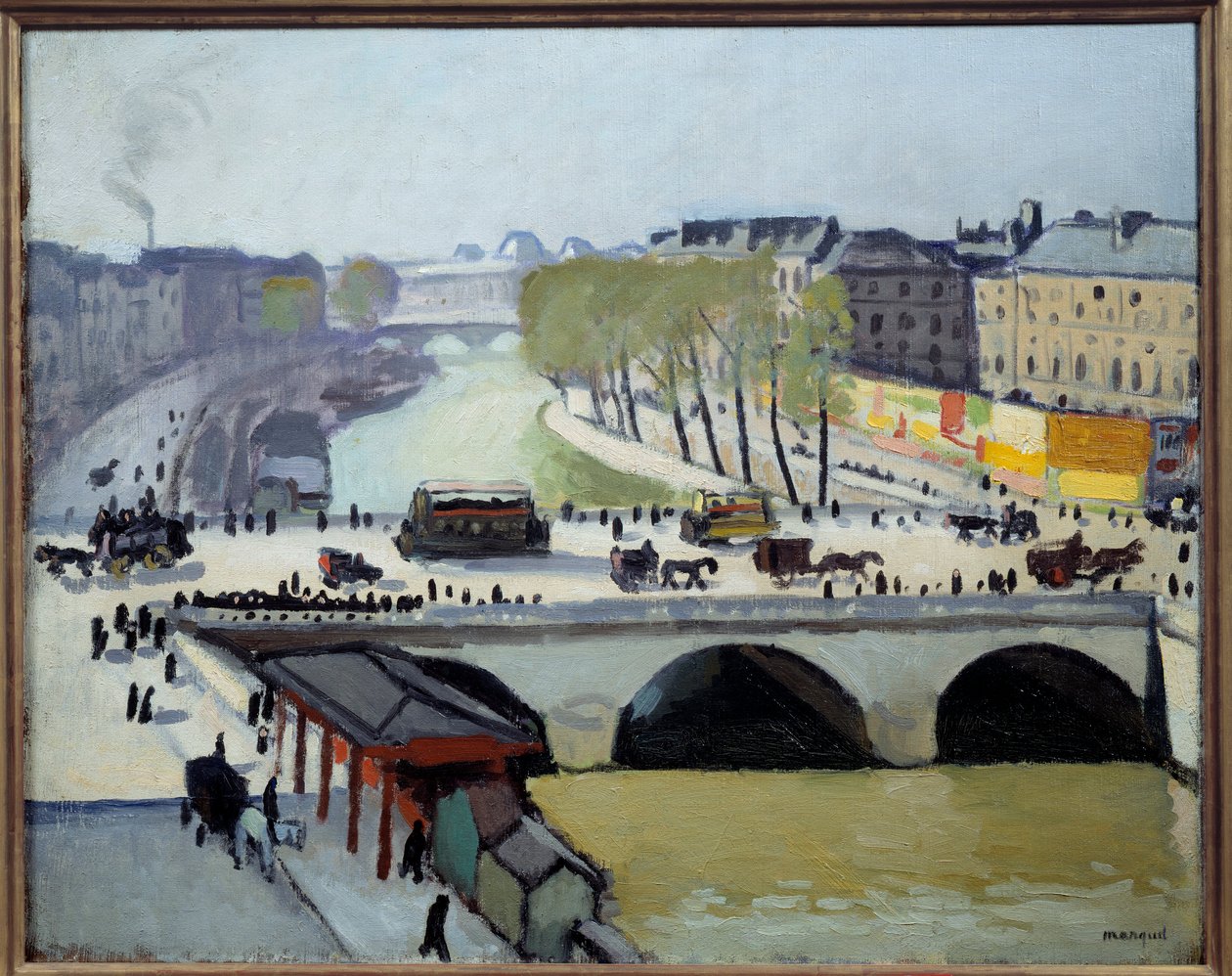Utsikt over Pont Saint Michel i Paris av Albert Marquet