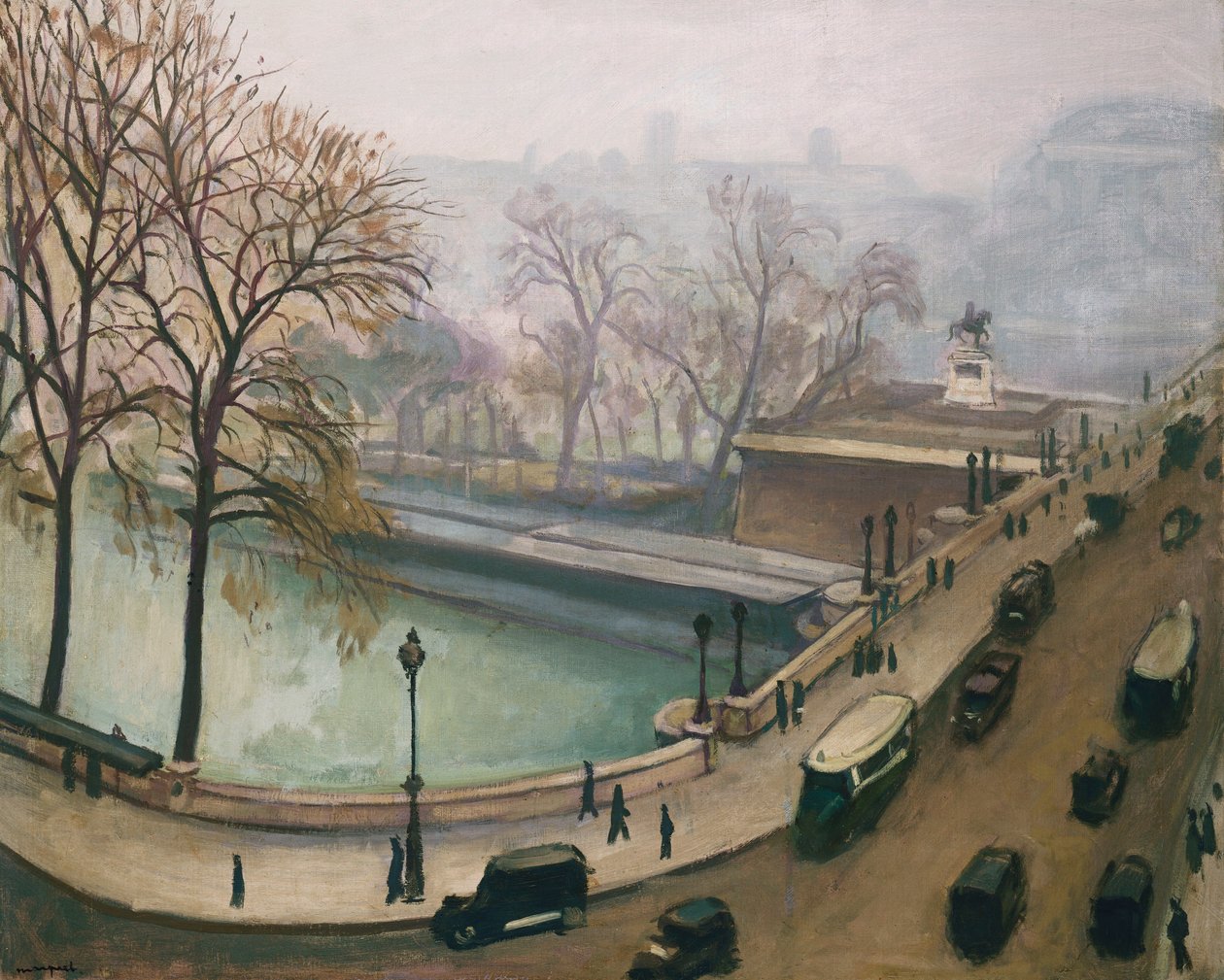 Utsikt over elven Seinen, ca. 1935 (olje på lerret) av Albert Marquet