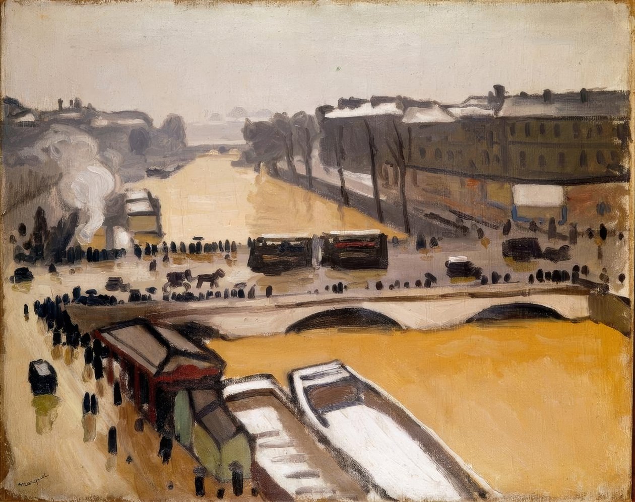 Flom ved Pont Saint-Michel av Albert Marquet