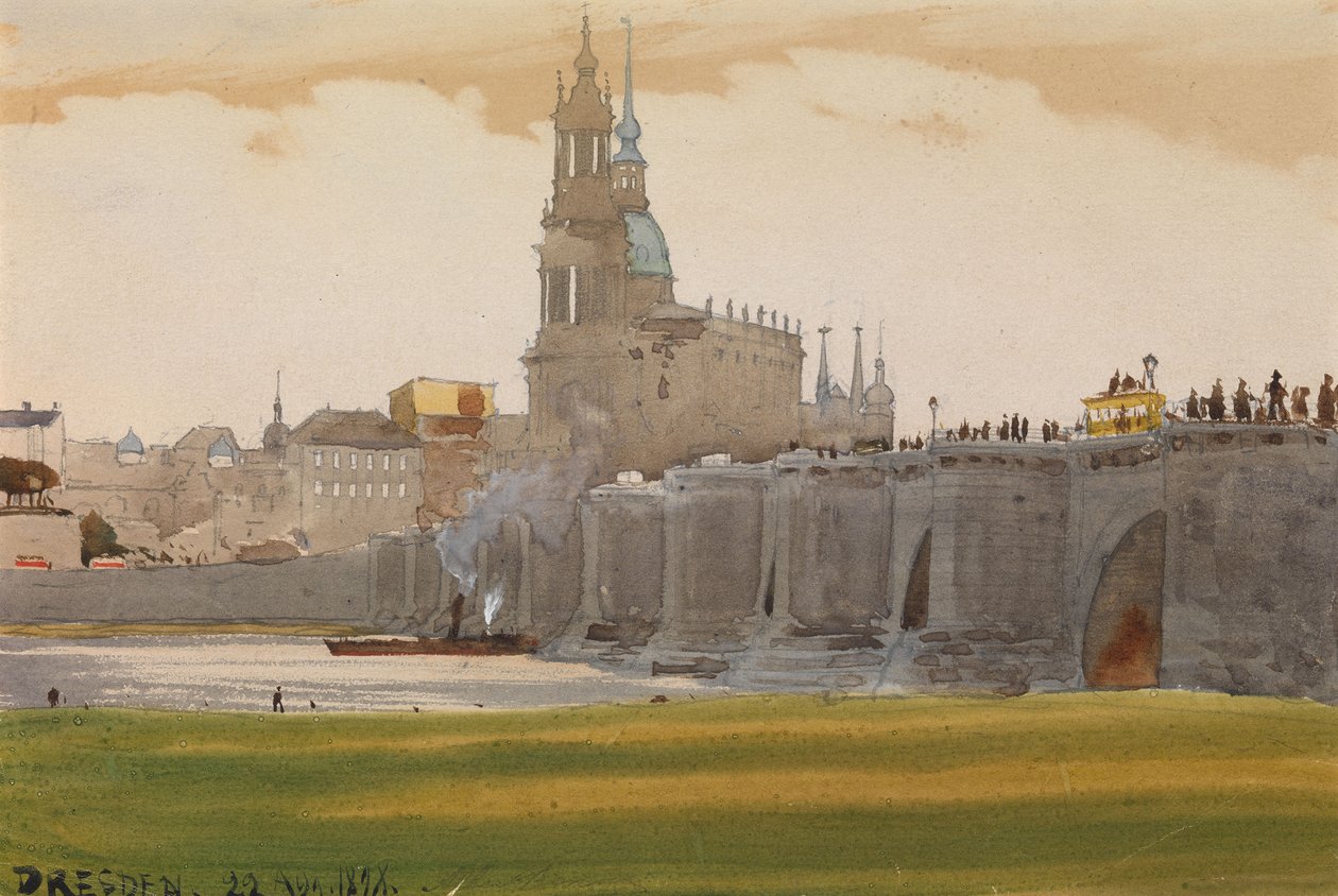 Utsikt over Dresden, 1898 av Albert Nikolaevich Benois