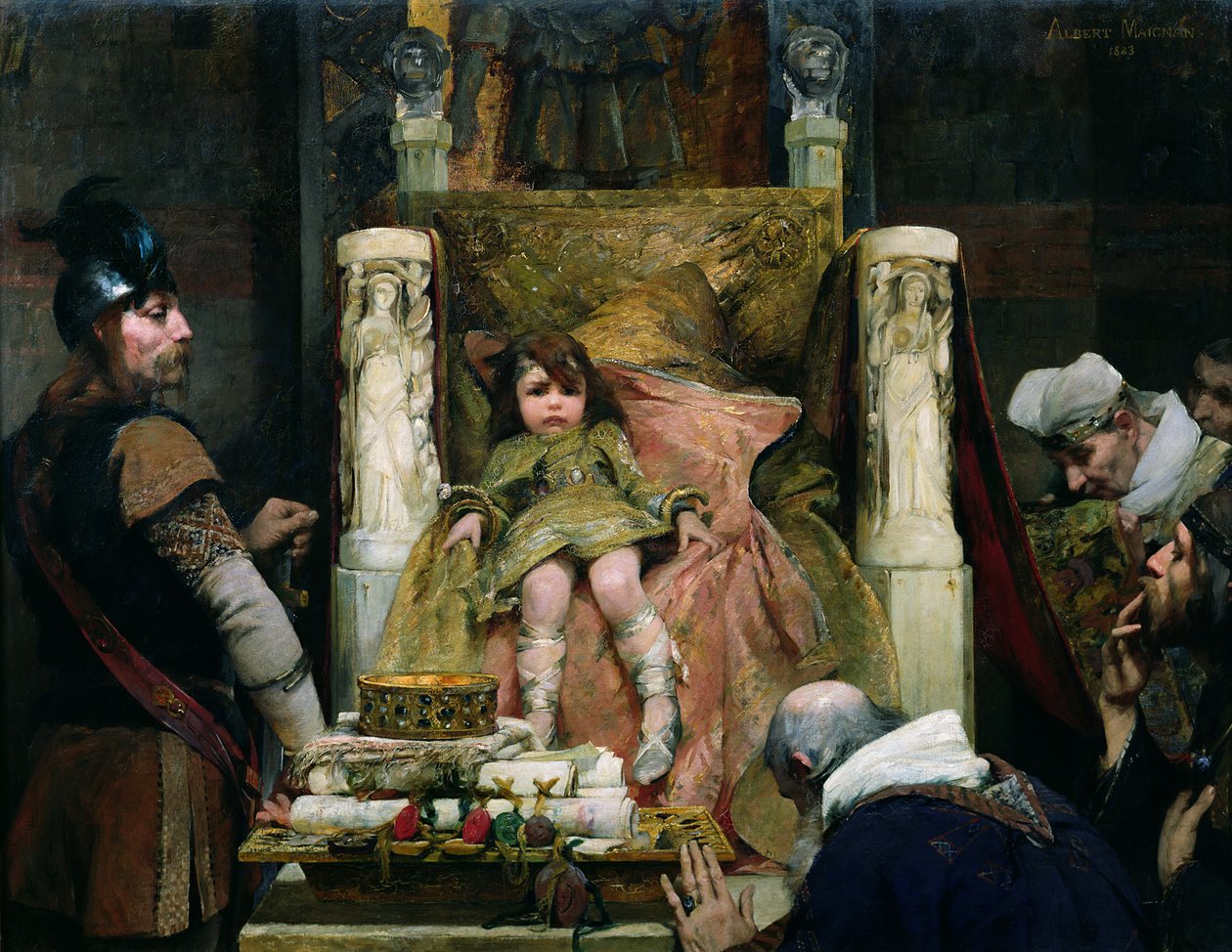 Hyllest til Clovis II (635-657) av Albert Pierre Rene Maignan