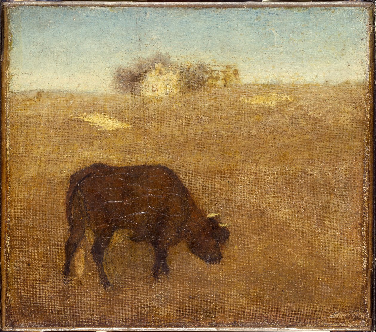 Evening Glow, den gamle røde kua, tidlig til midten av 1870-tallet av Albert Pinkham Ryder