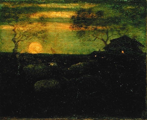 The Sheepfold, slutten av 1870-tallet (olje på lerret) av Albert Pinkham Ryder