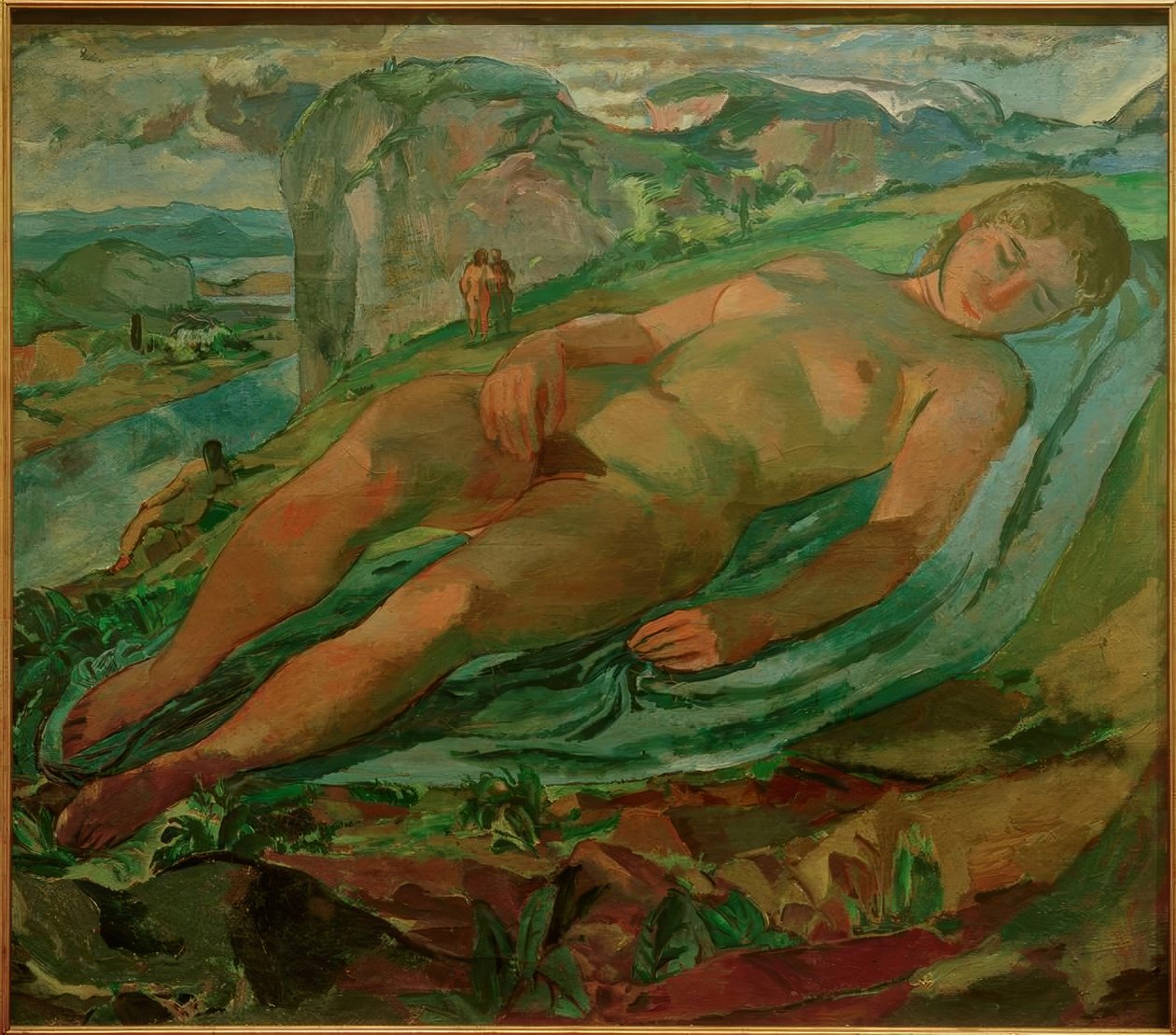 Ligger i et fjellandskap (tidligere Moder Jord) av Albert Weisgerber