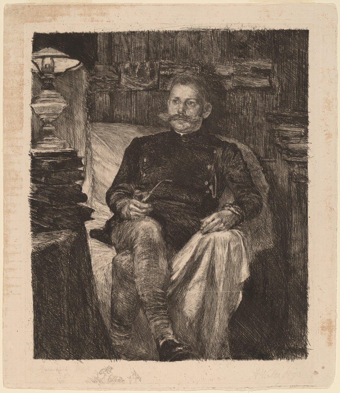 Franz Rose i hans studie av Albert Welti