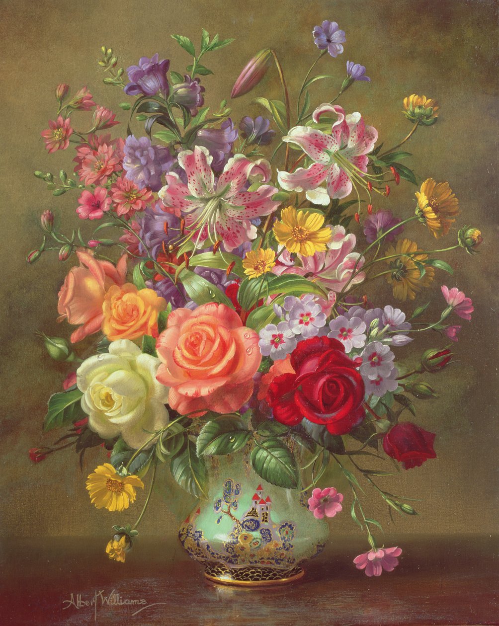AB316 A Summer Floral Arrangement, 1996 av Albert Williams