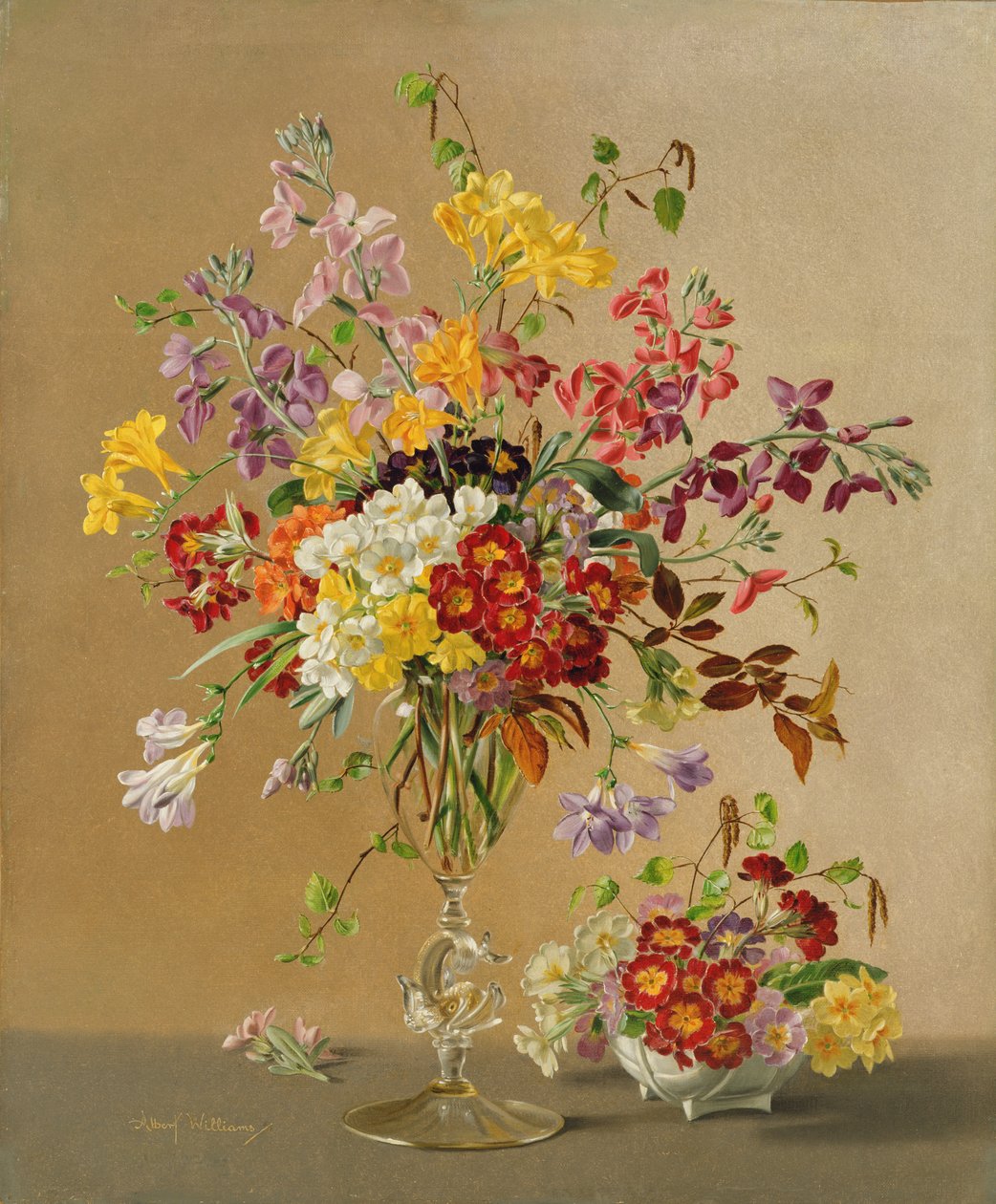 AW243 Freesias og Primroses av Albert Williams