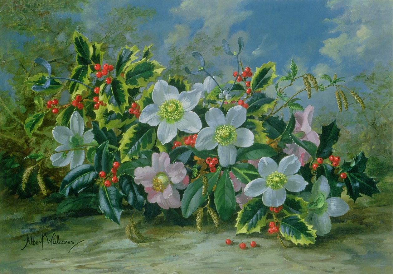 Juleroser og Holly av Albert Williams