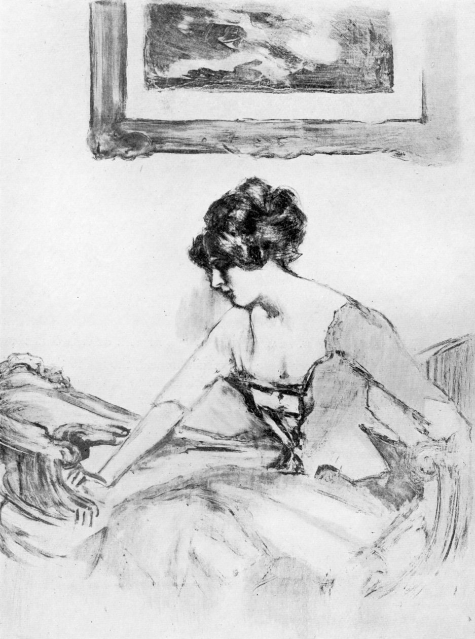 En studie, sent på 1800-tallet, 1913. av Albert de Belleroche