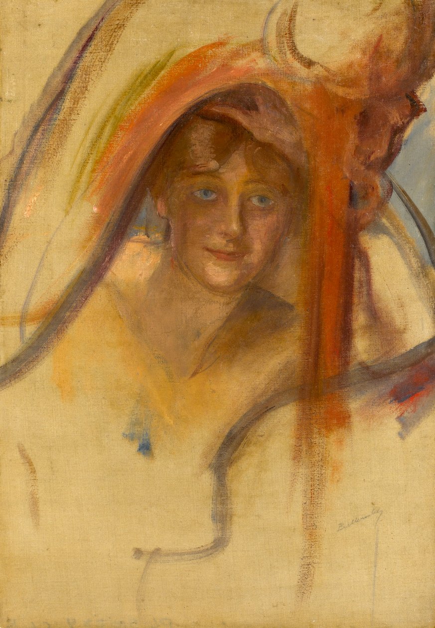 Studie for Femme a la Harpe, ca. 1902 av Albert de Belleroche