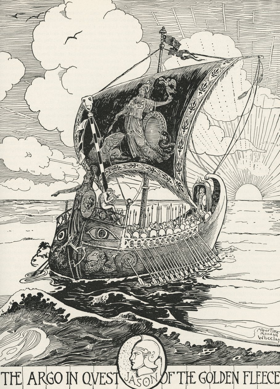 Jason og argonautene på Argo av Albertine Randall Wheelan
