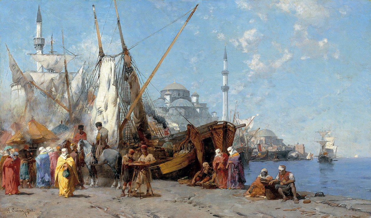 Marked i Istanbul av Alberto Pasini