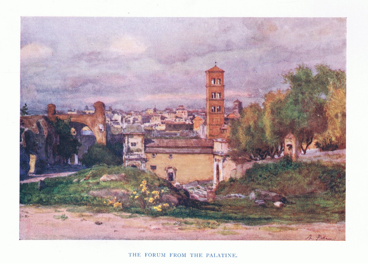 Forumet, fra Palantinen, fra Roma utgitt av A & C Black Ltd, 1925 av Alberto Pisa