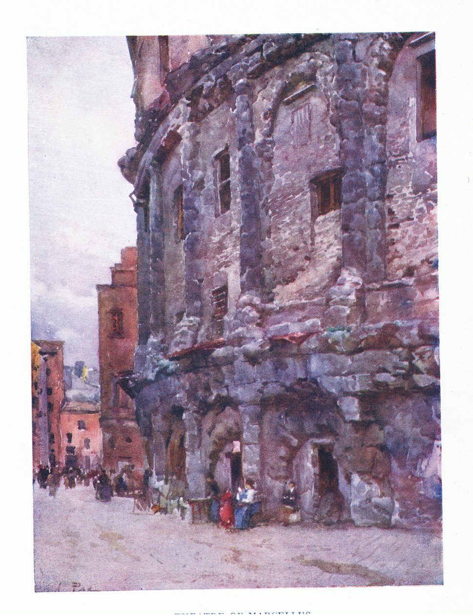 Theatre of Marcellus, fra Roma utgitt av A & C Black Ltd, 1925 av Alberto Pisa