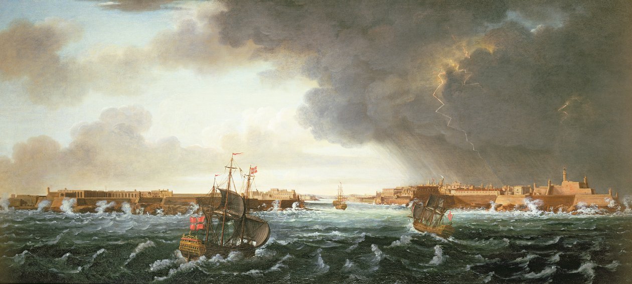 Utsikt over Valletta, Malta av Alberto Pullicino