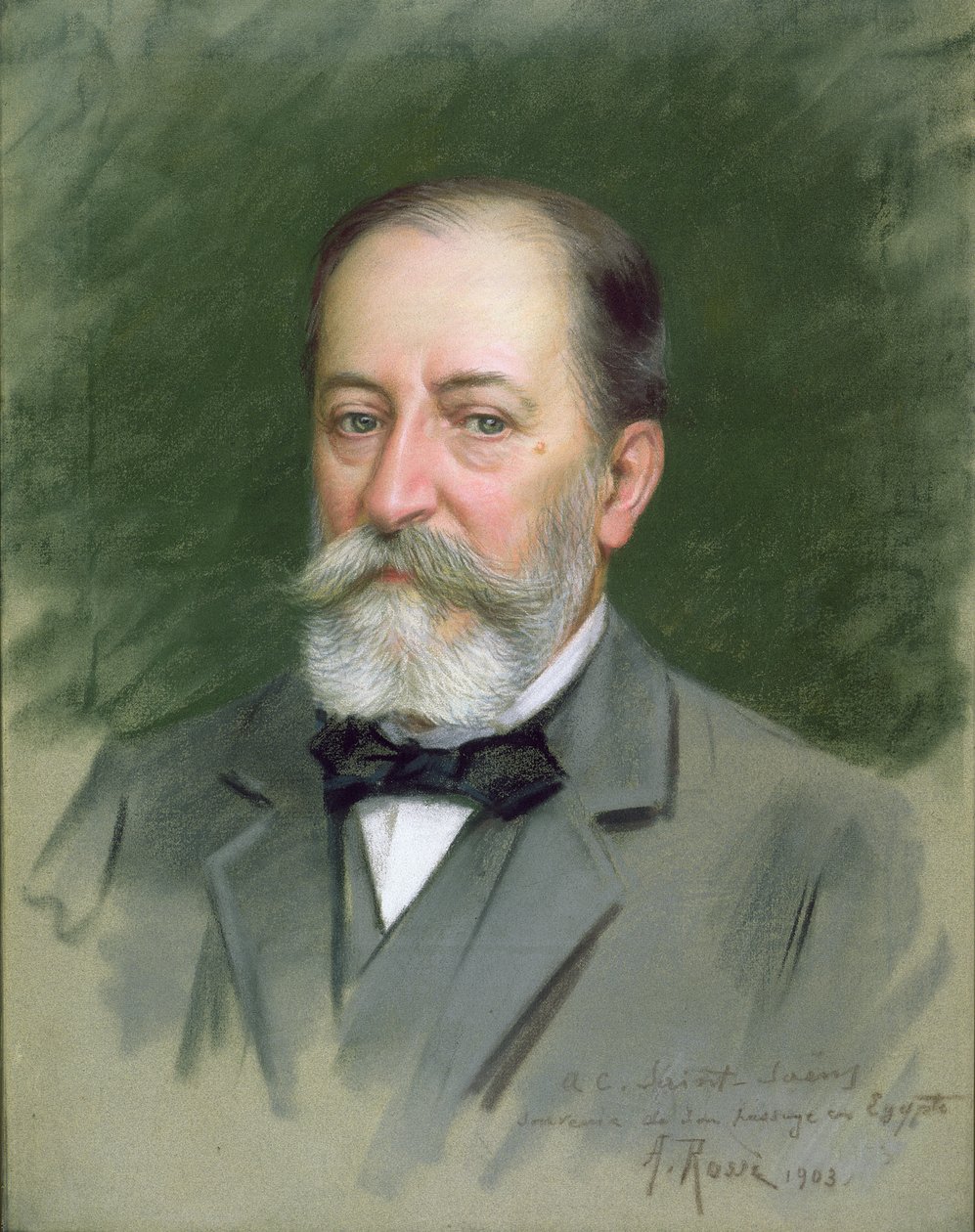 Portrett av Camille Saint-Saens (1835-1921) 1903 (pastell på papir) av Alberto Rossi