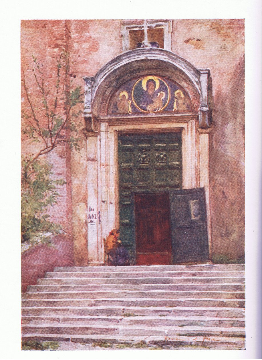 Inngang til Ara Coeli, fra Forum, fra Roma utgitt av A & C Black Ltd, 1925 av Alberto Pisa
