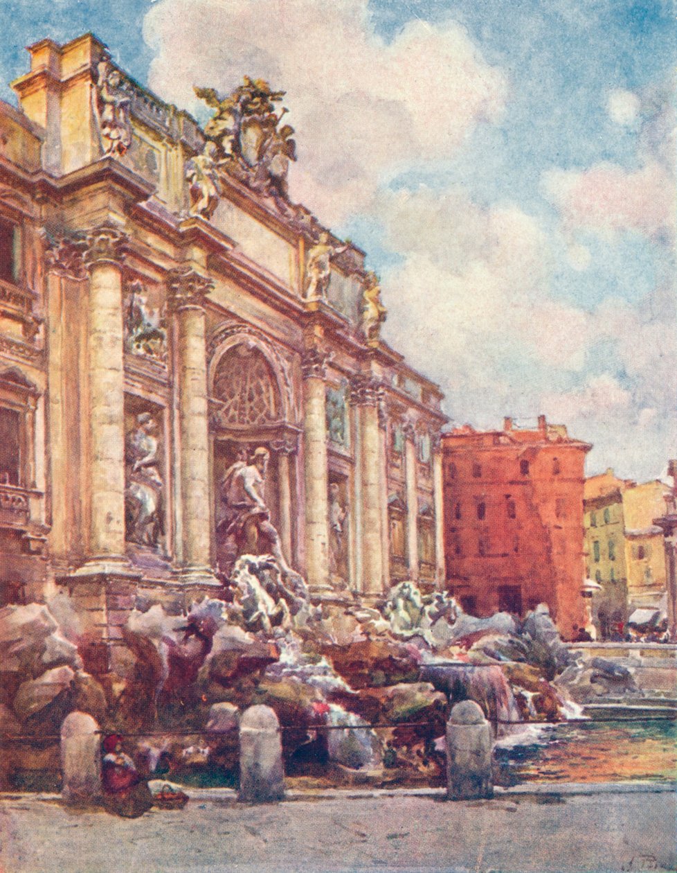 Trevifontenen, c1905 av Alberto Pisa