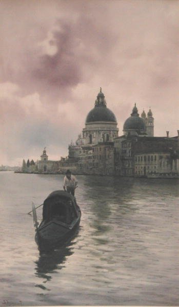 Tidlig morgen på Canal Grande, Venezia (akvarell på papir) av Alberto Prosdocini or Prosdocimi