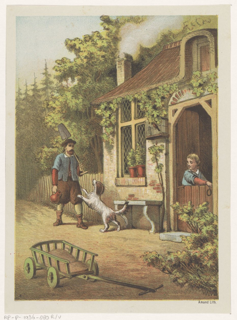 Hilsen i gården av Albertus Barend Hendrik Braakensiek