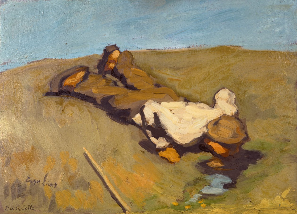 Våren eller Kilden av Albin Egger Lienz