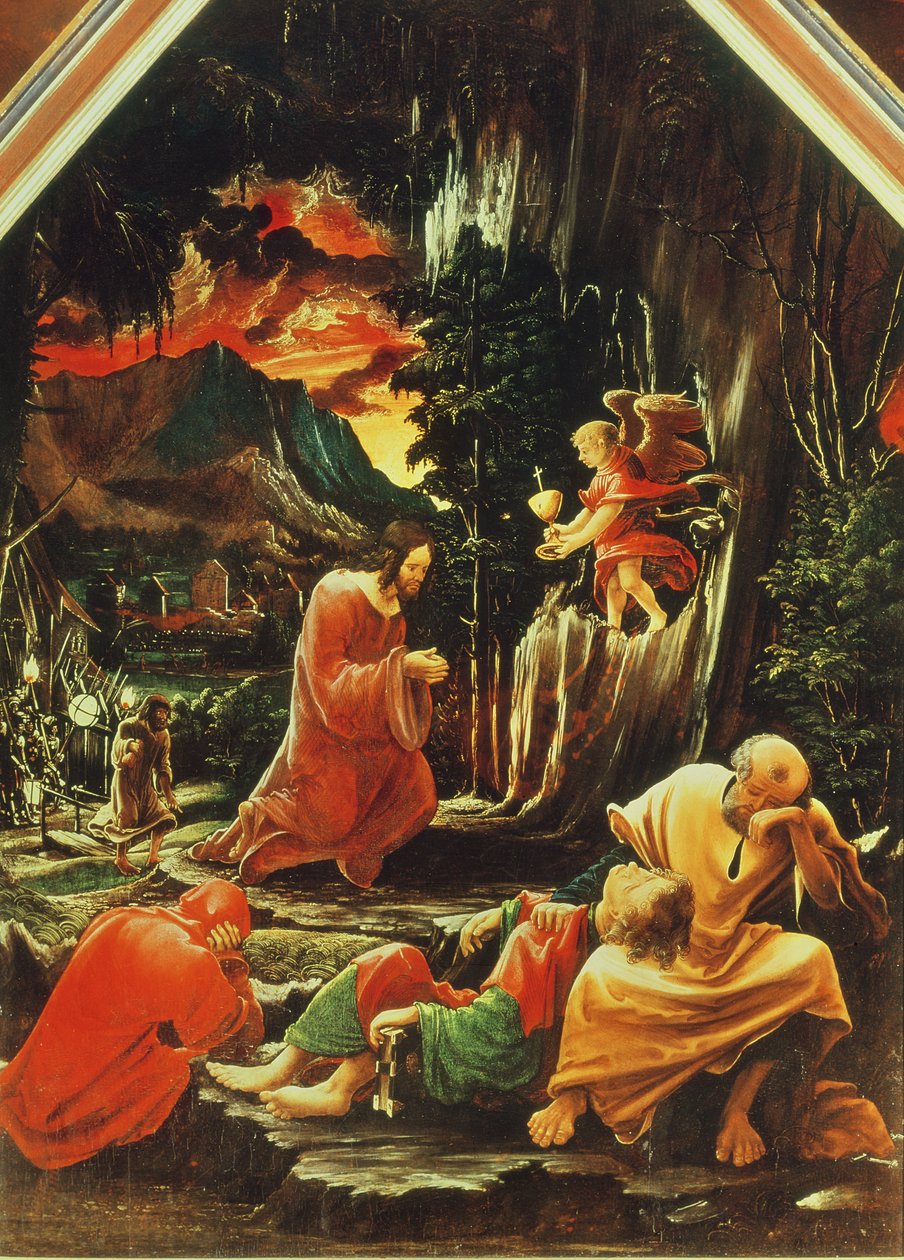 The Agony in the Garden, fra St. Florian altertavle, ca. 1515 av Albrecht Altdorfer
