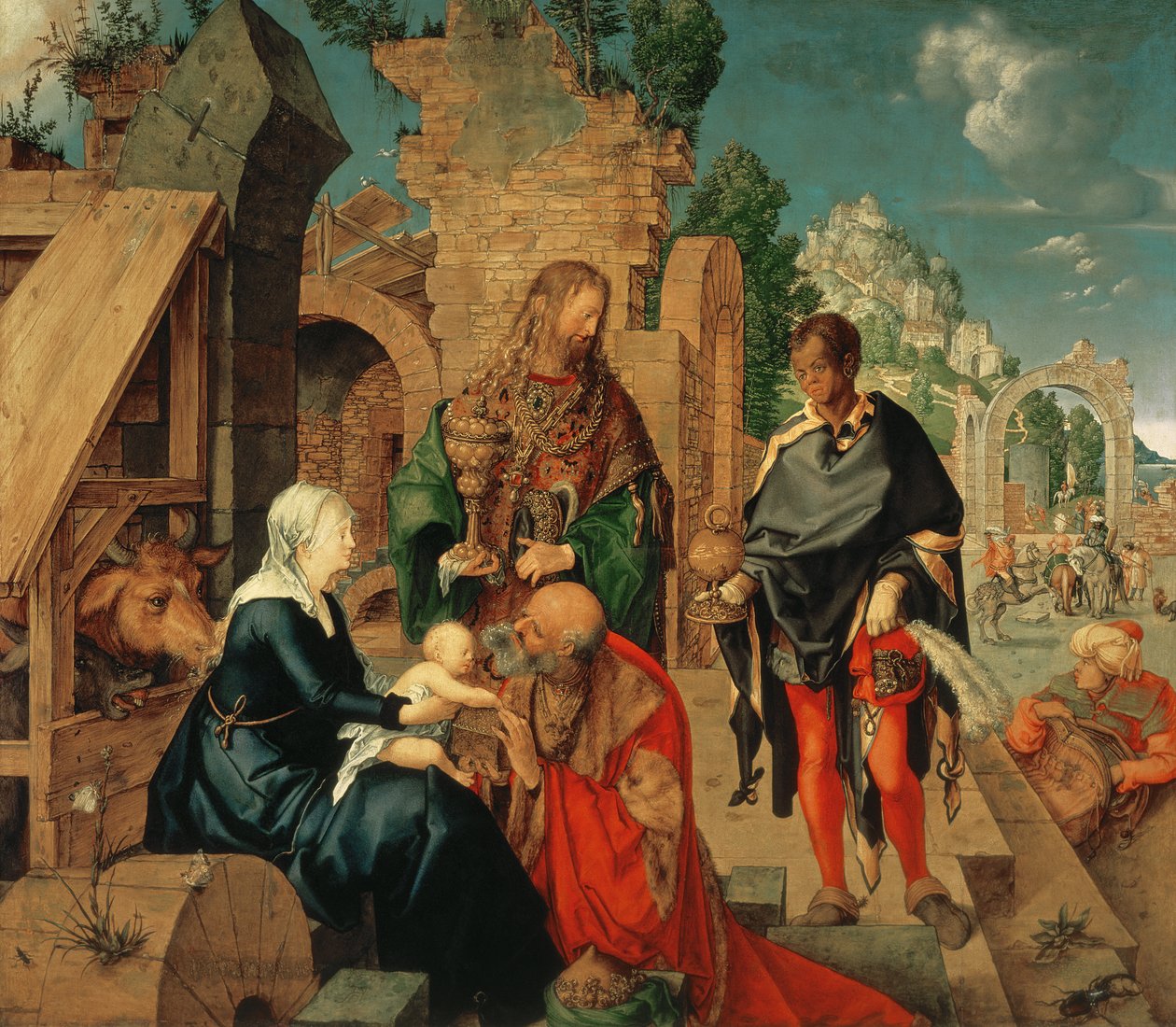 Tilbedelse av magi, 1504 av Albrecht Dürer