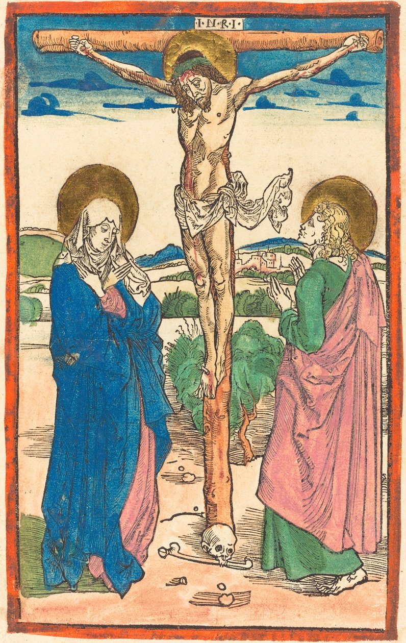Kristus på korset mellom jomfruen og Johannes av Albrecht Dürer