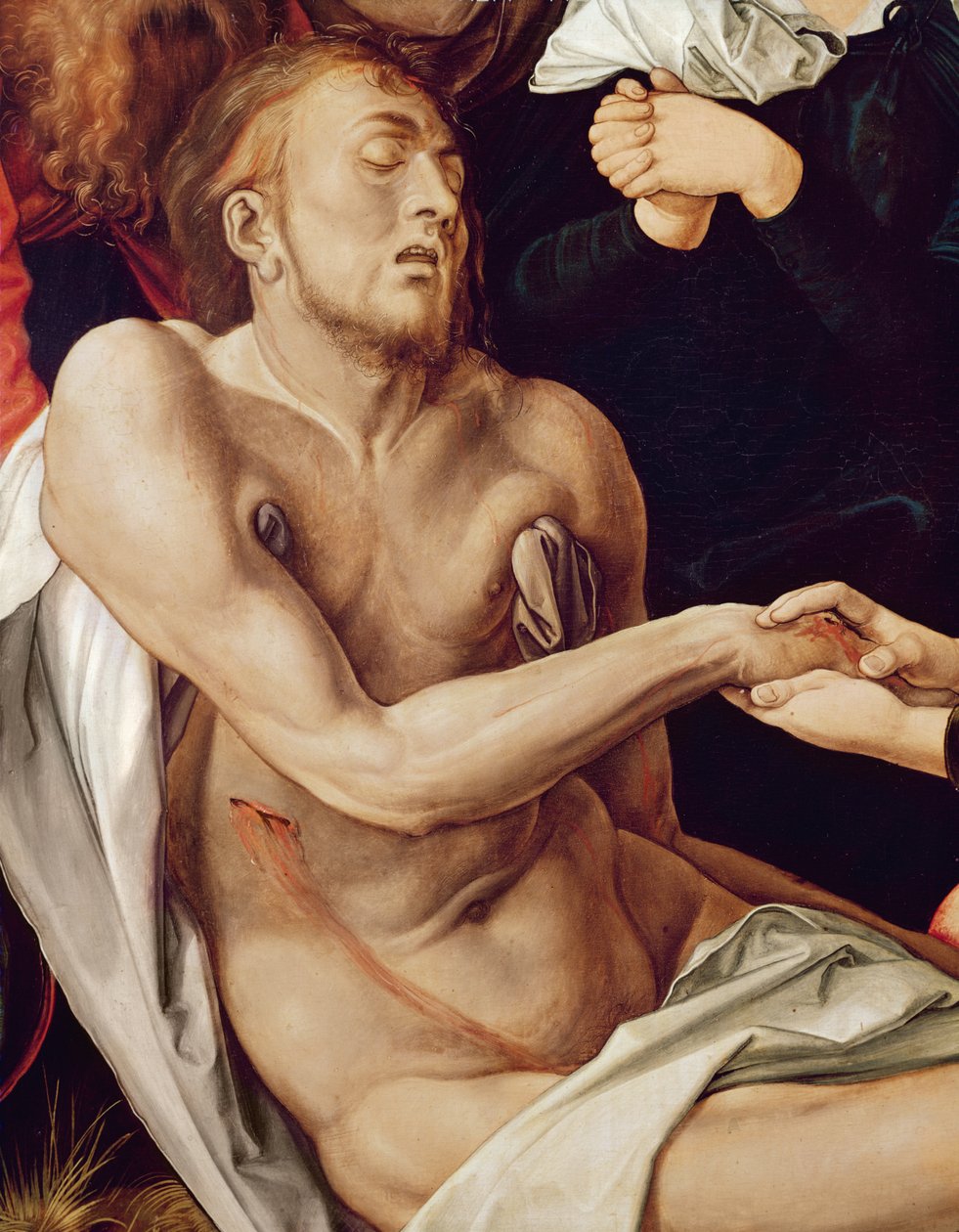 Detalj av Lamentation for Christ, 1500-03 (se 61055) av Albrecht Dürer
